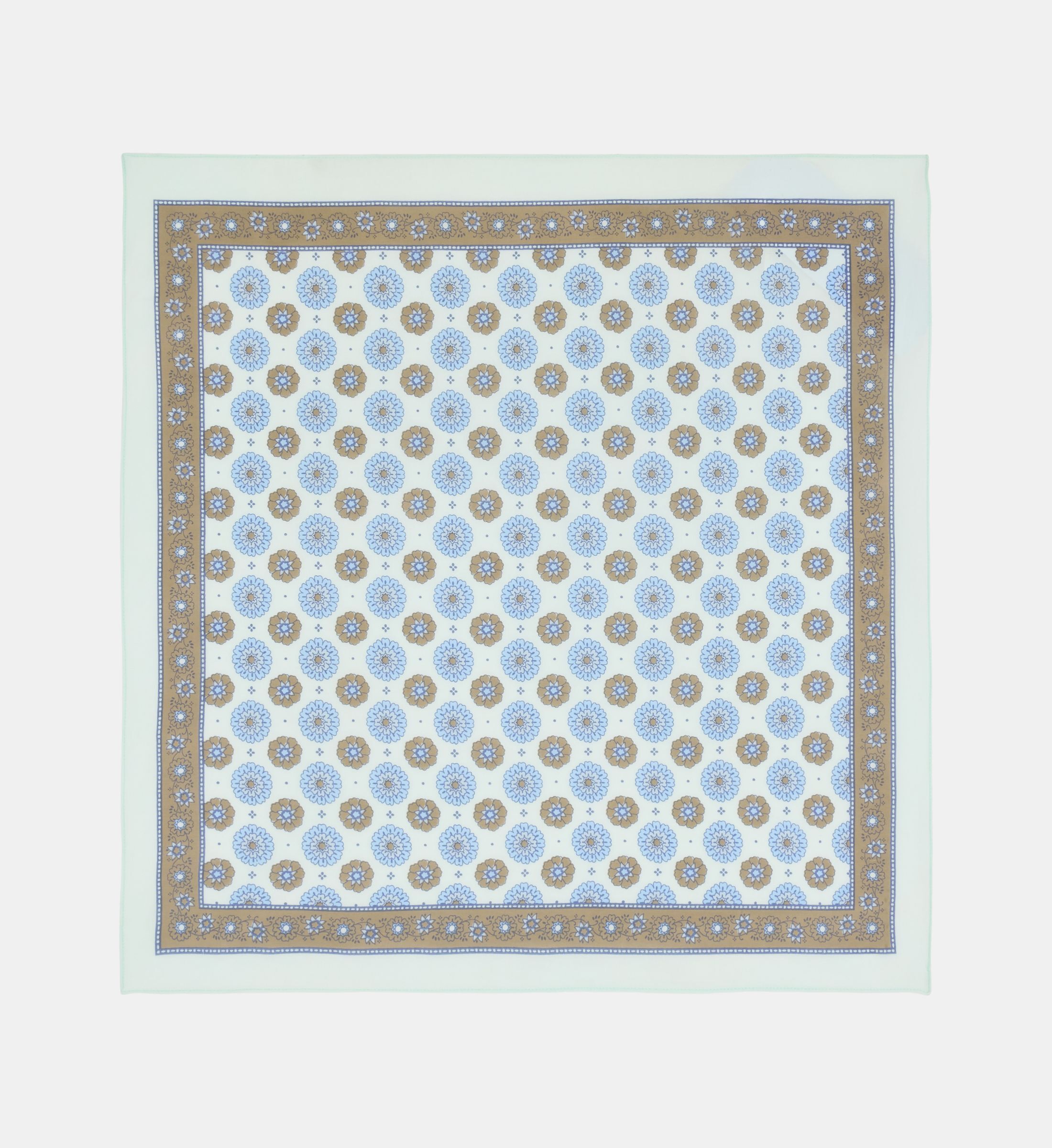 Grand Foulard Galerie Lafayette Accessoires - Bleu Gris Argenté, 50x250 Cm - Quasi Neuf, Doux