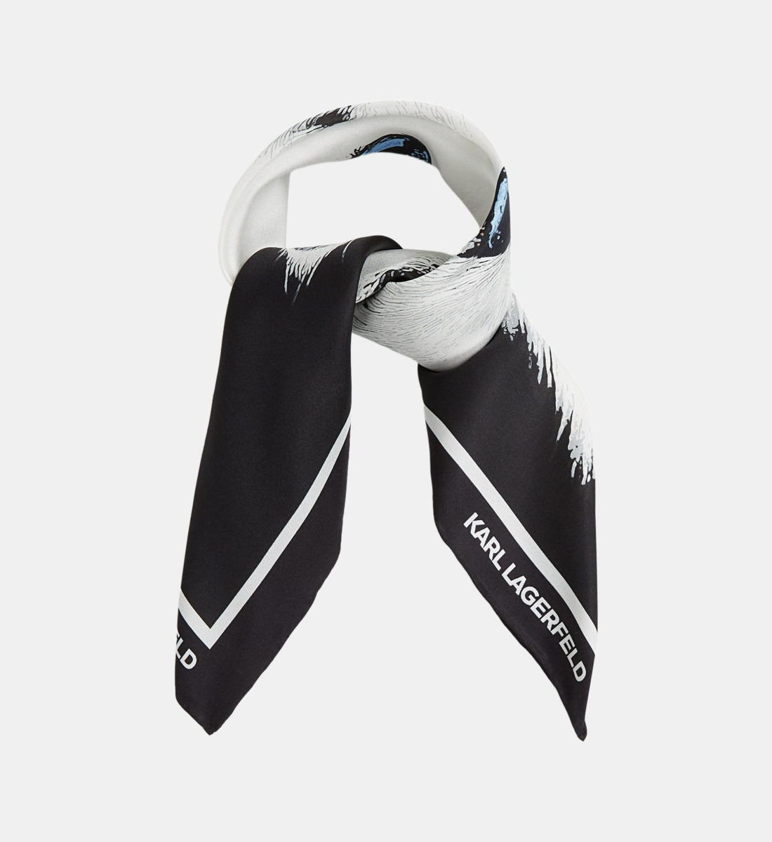 Foulard En Soie Karl Lagerfeld - Modèle Occasion - Multicolore - Écharpe Femme