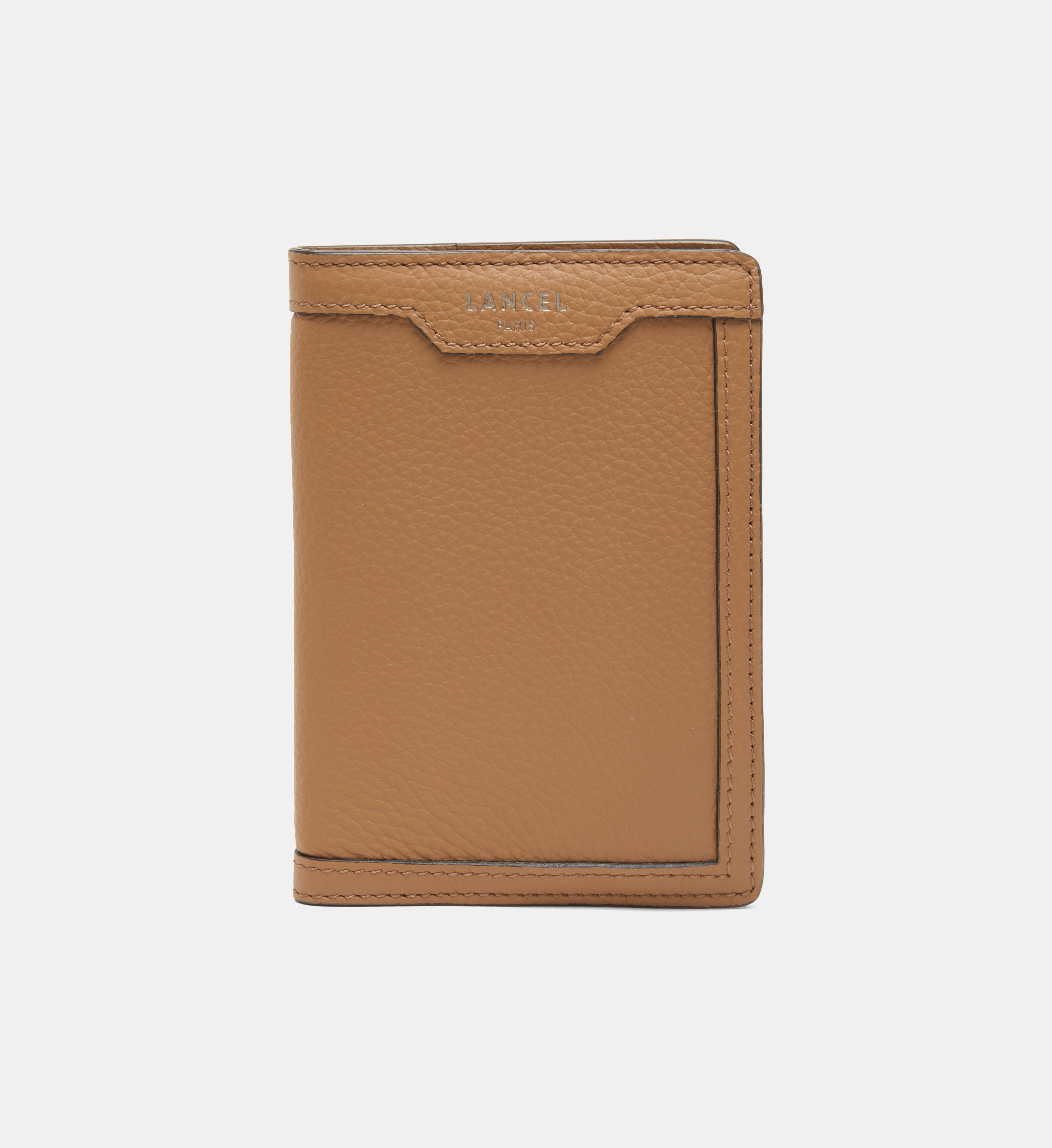 Portefeuille Porte-passeport En Cuir Leatherology - Marron - Avec Fenêtre Transparente