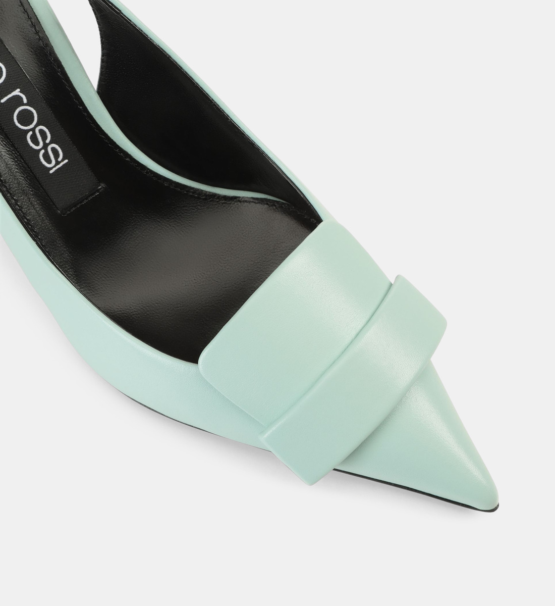 Escarpins Sergio Rossi Vert Taille 38.5 - Talon Moyen, Cuir, Occasion Très Bon état