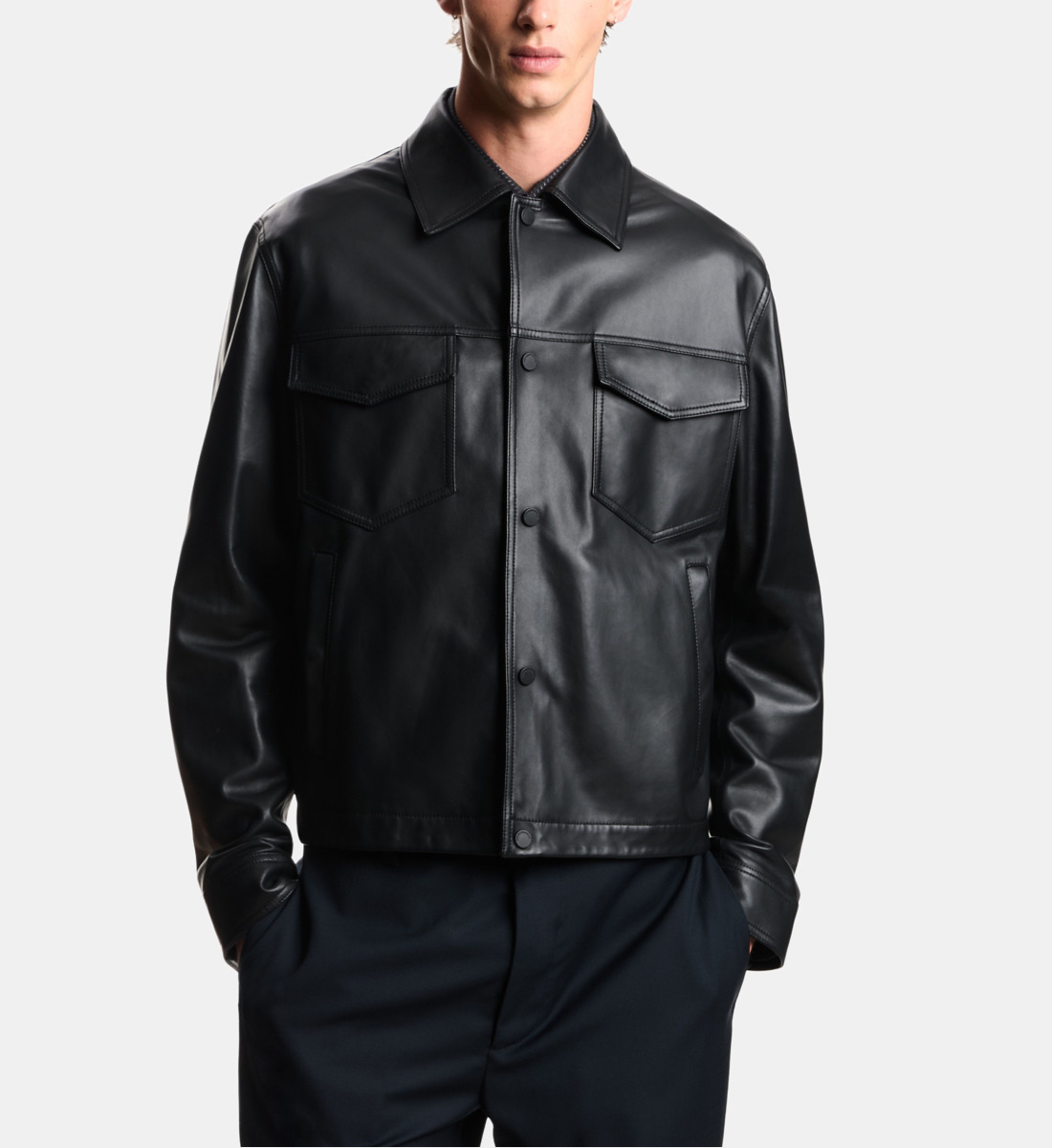 Veste En Cuir La Marque – Coupe Moto, Taille M – Occasion En Très Bon état