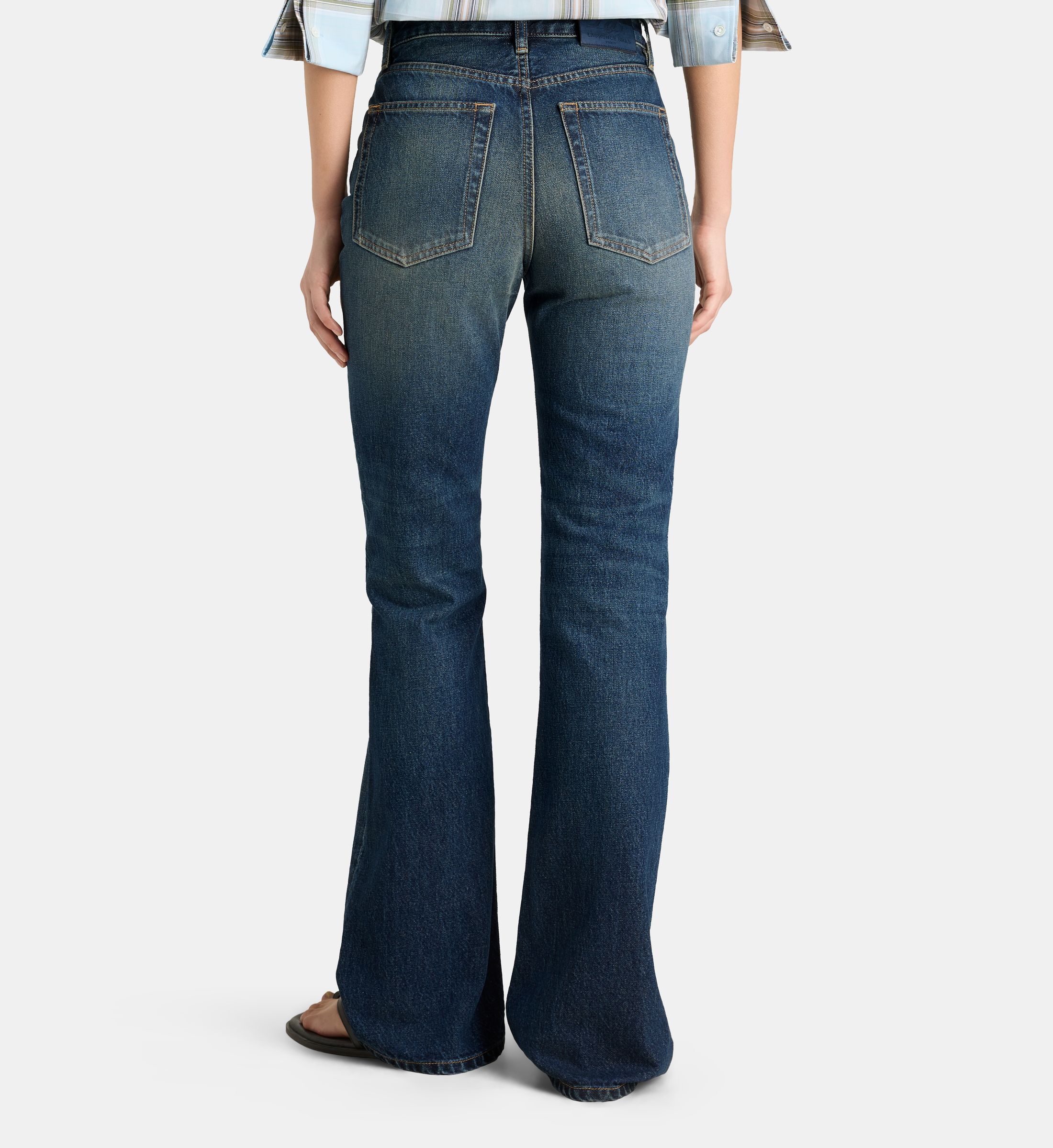 Jean droit Ambre coton denim Indigo - Laurence Bras | Galeries 