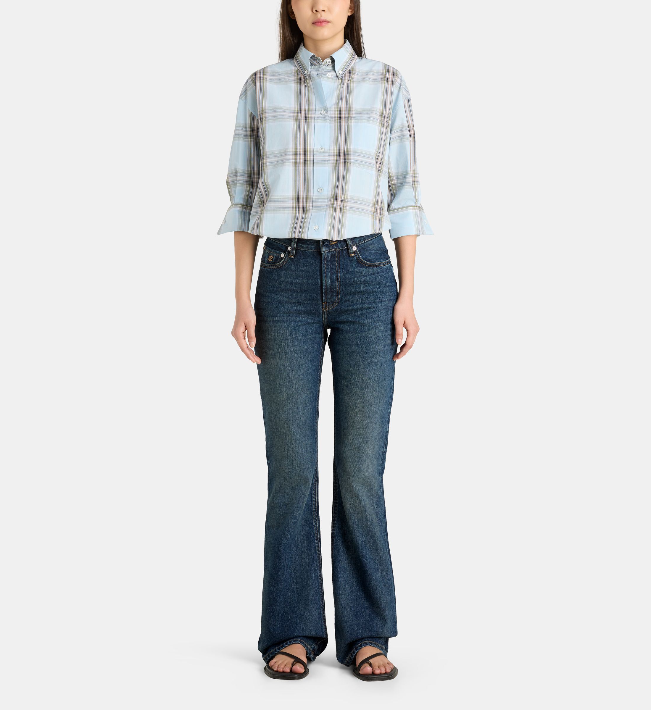 Jean droit Ambre coton denim Indigo - Laurence Bras | Galeries 