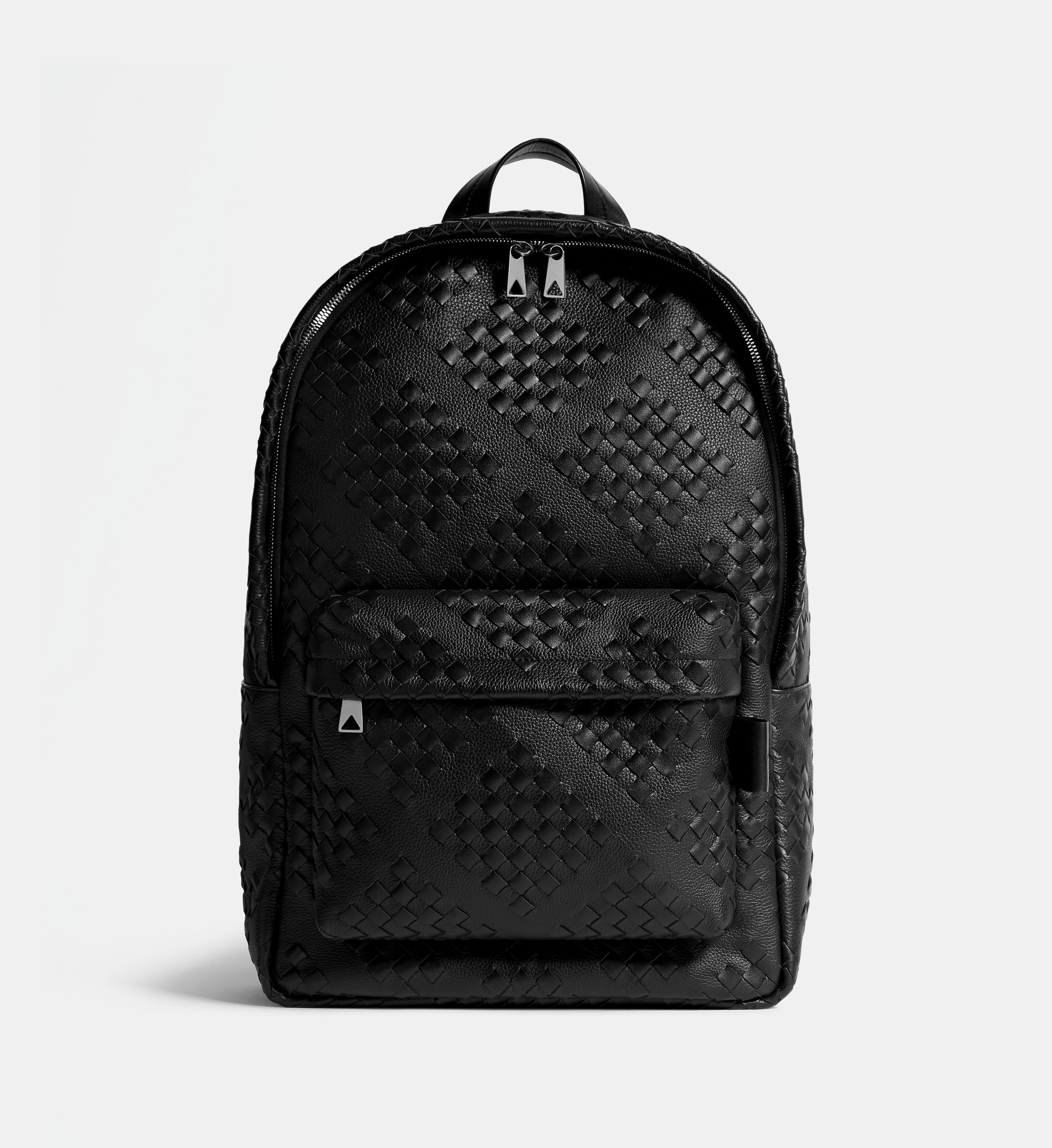 Sac à dos en cuir motif Intrecciato Black - Bottega Veneta | Galeries  Lafayette