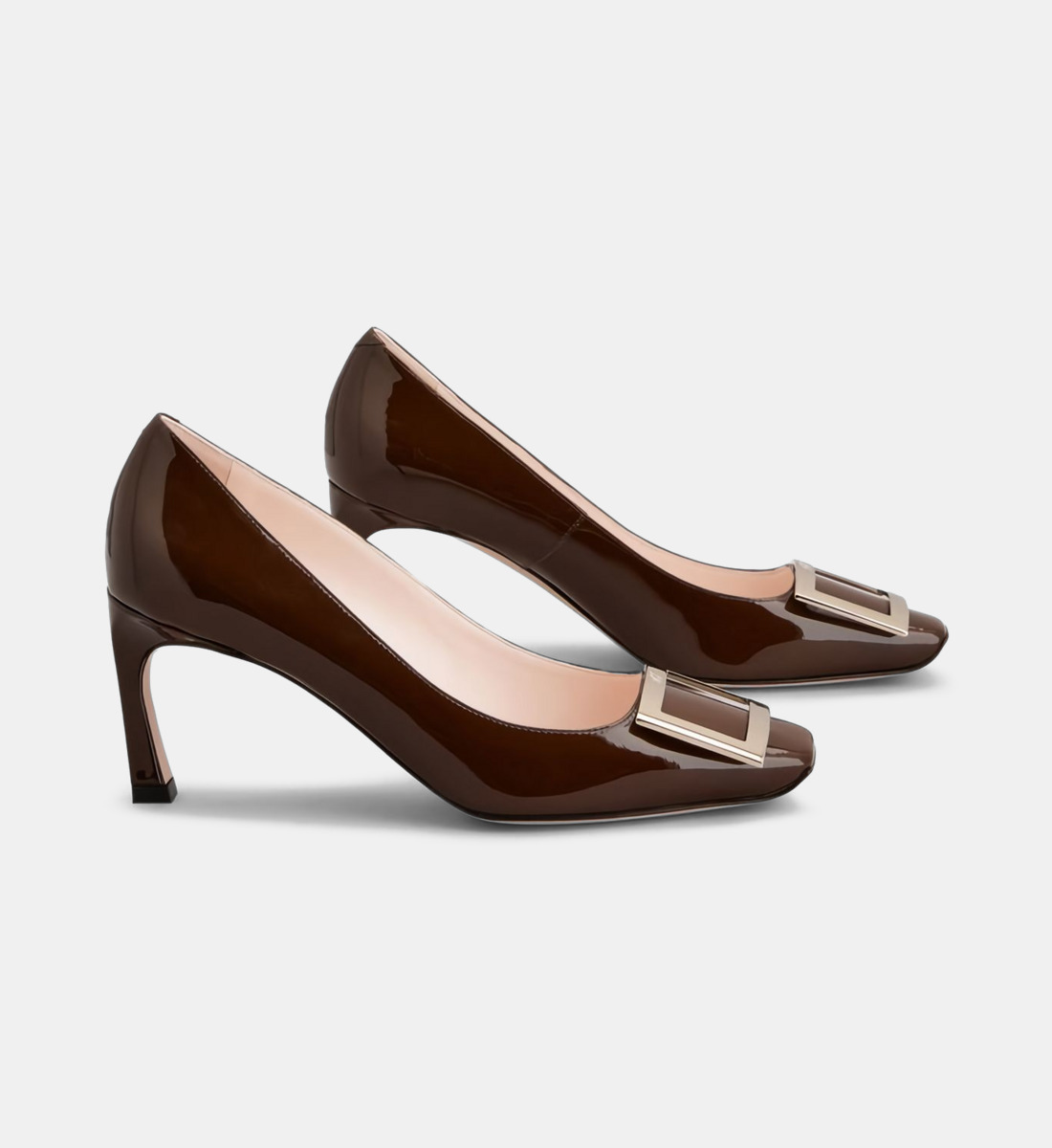Escarpins Roger Vivier Belle De Nuit - Rouge Et Noir Talons Violets - Taille 35 US 5 - Occasion