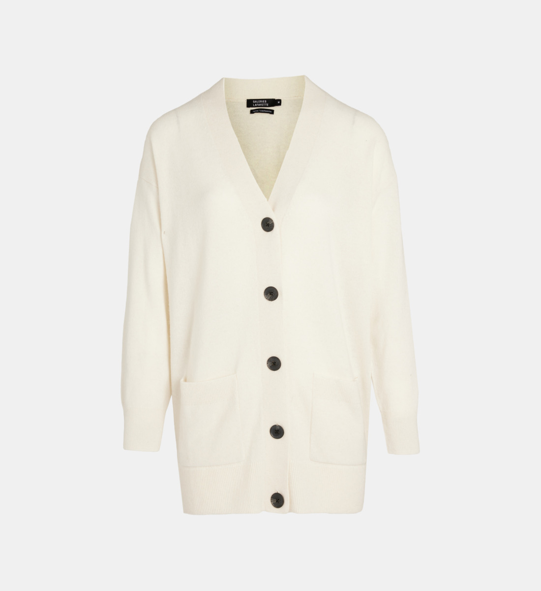 Cardigan Long En Cachemire Lafayette 148 New York - Coloris Marron/beige/gris (Lafayette 148) - Taille M/L, Occasion Très Bon état