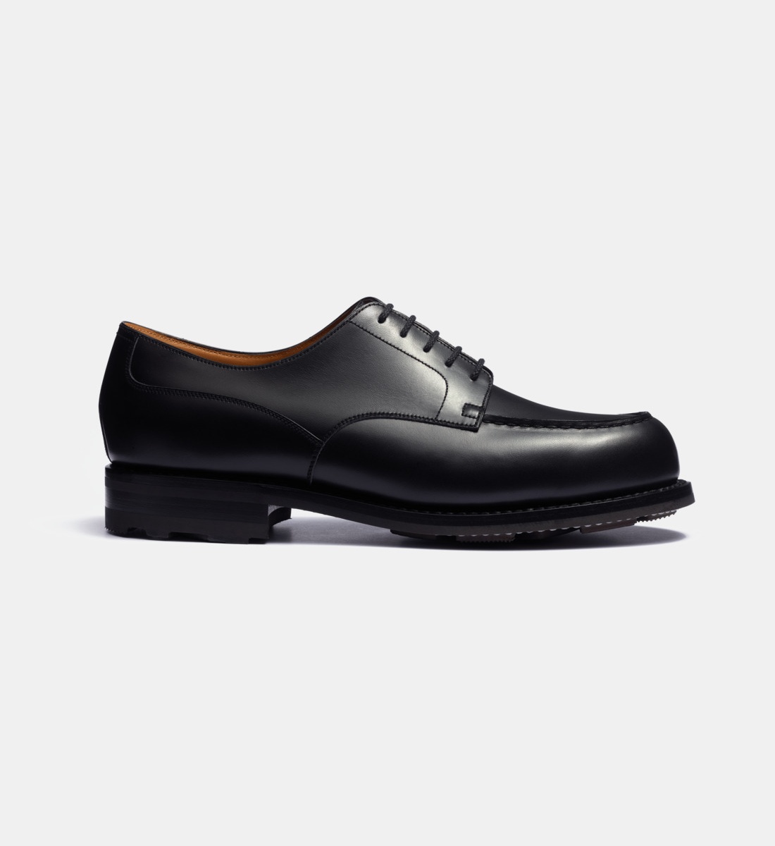Chaussures Derbies Homme JM Weston - Cuir Noir - Taille 40.5 - Occasion - Fabriqué En France