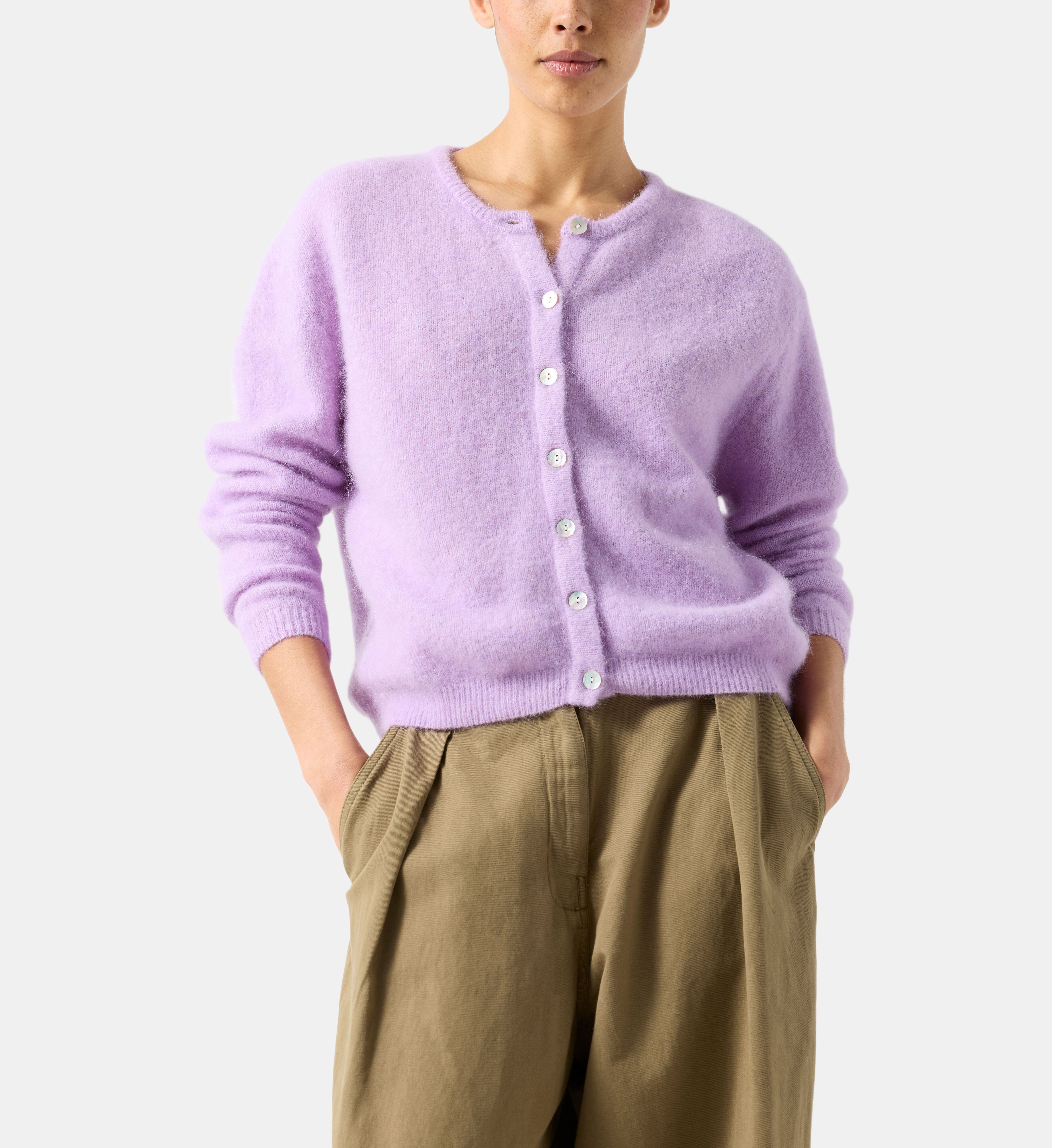 Cardigan Ou Gilet Violet CHARTER CLUB Taille L Femme - Sans Manches, En Laine Acrylique, Occasion Très Bon état