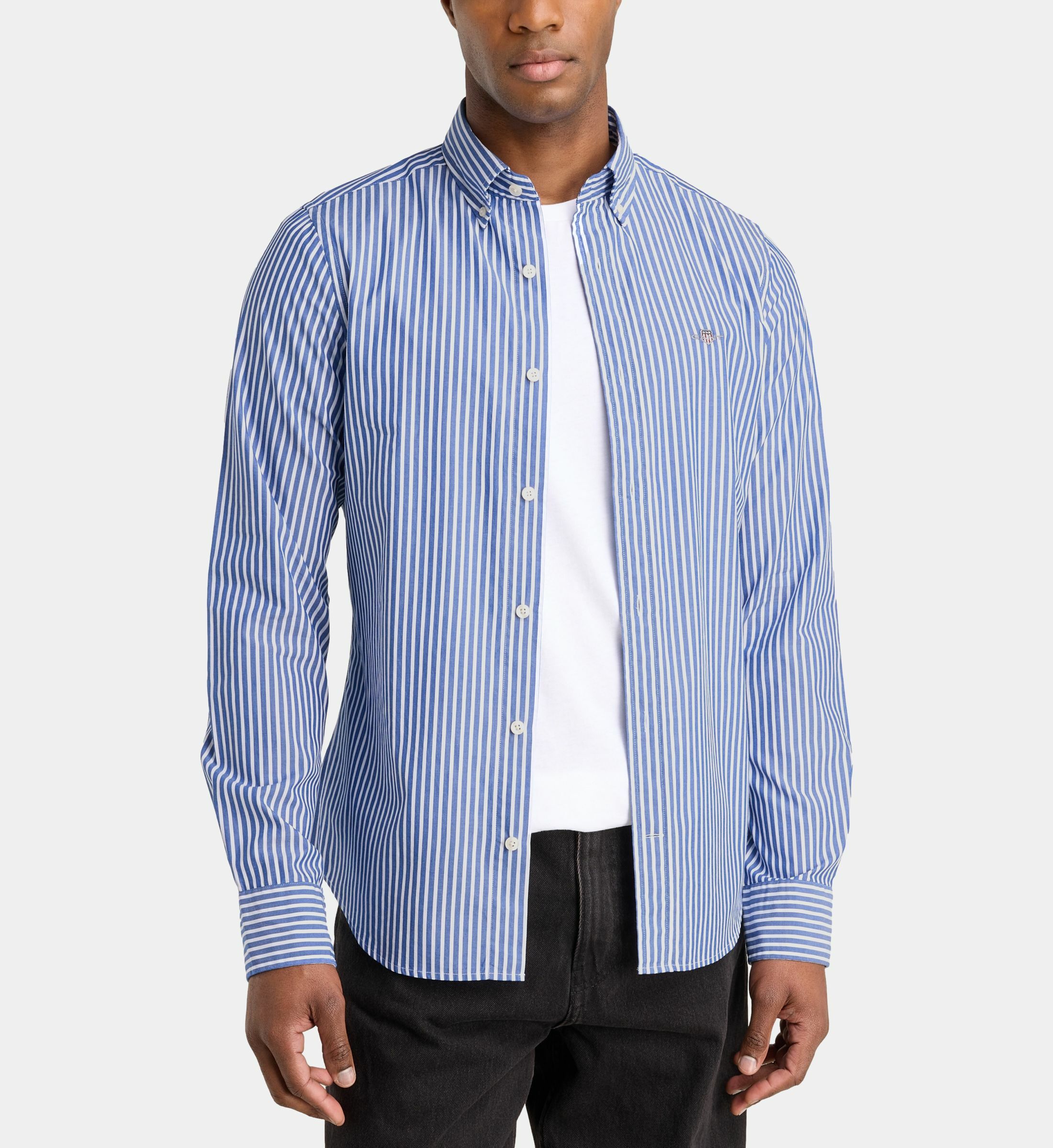Chemise rayée en coton Oxford Gant